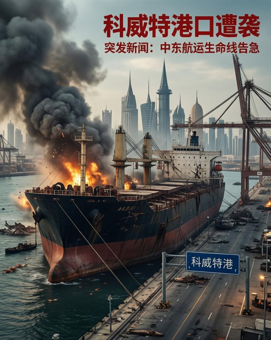 据新华社3月27日报道，当地时间27日凌晨，科威特两大重要港口接连遭到无人机和巡