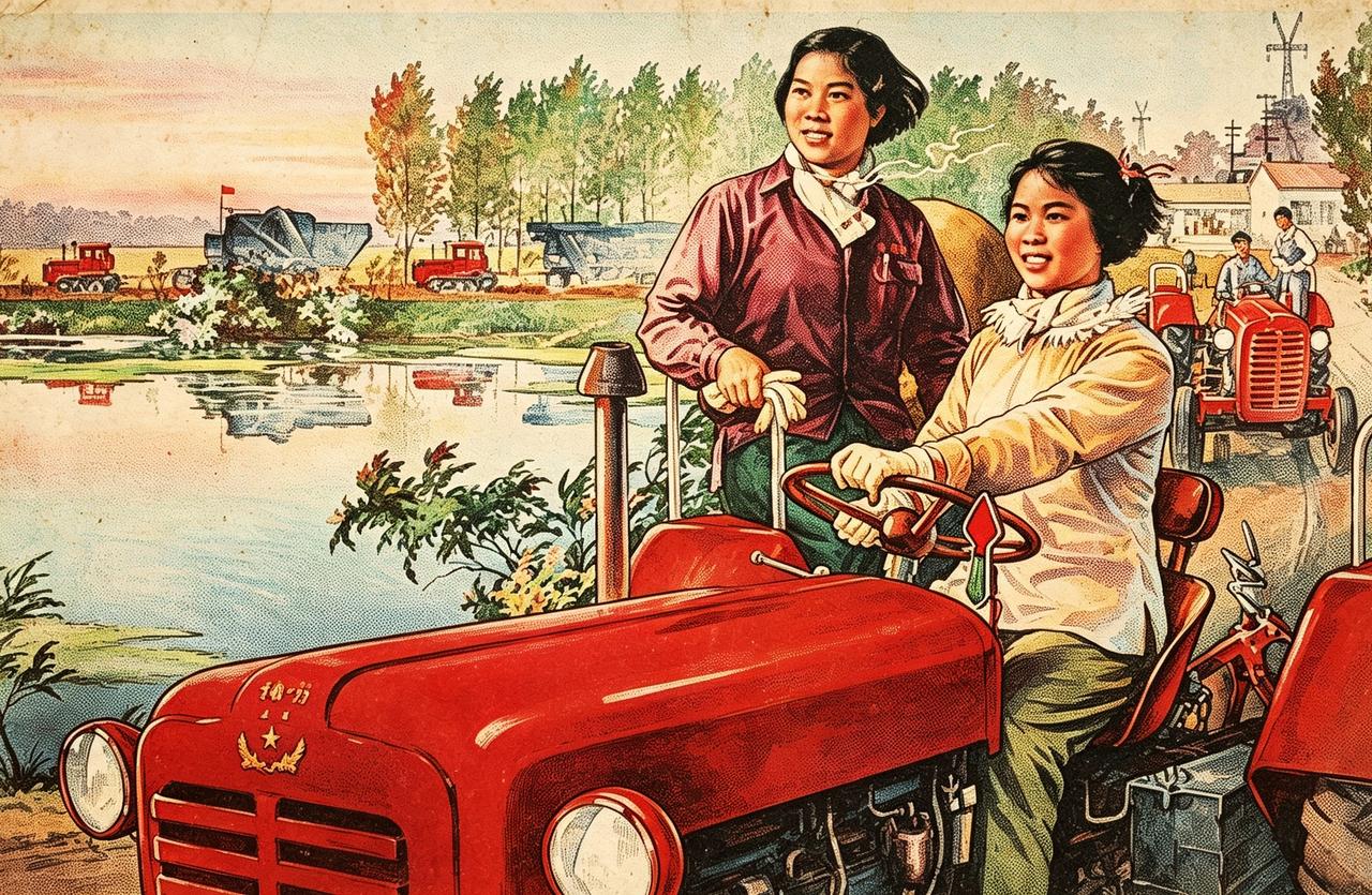 女拖拉机手｜刻在年画里的红色时代符号

女拖拉机手，是红色年代极具代表性的艺术符