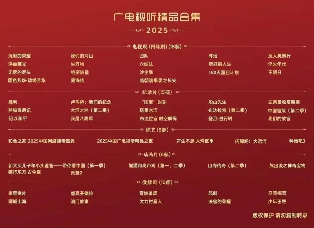啊啊啊啊啊啊刚看到国色芳华锦绣芳华入围2025广电年鉴了！！！好爽的感觉，太爽了
