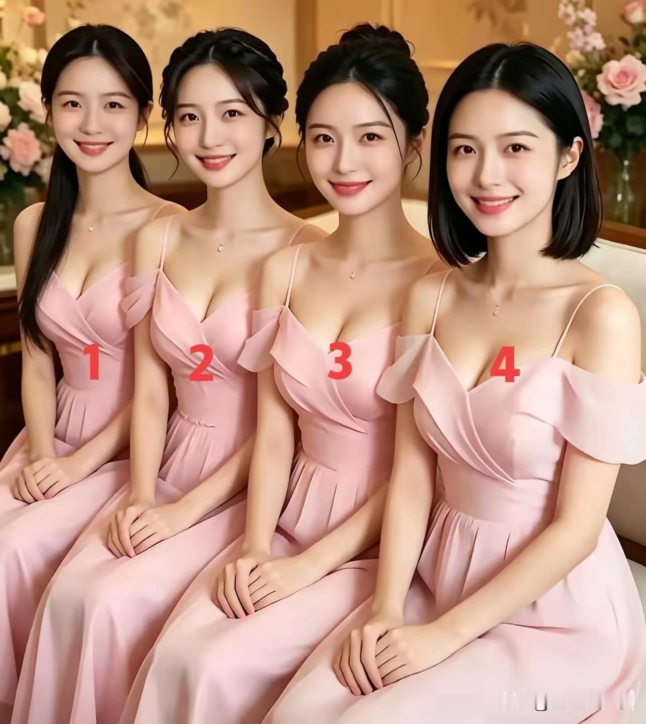 4个美女彩礼同样多，你选几号，实话实说哪个你最心动？