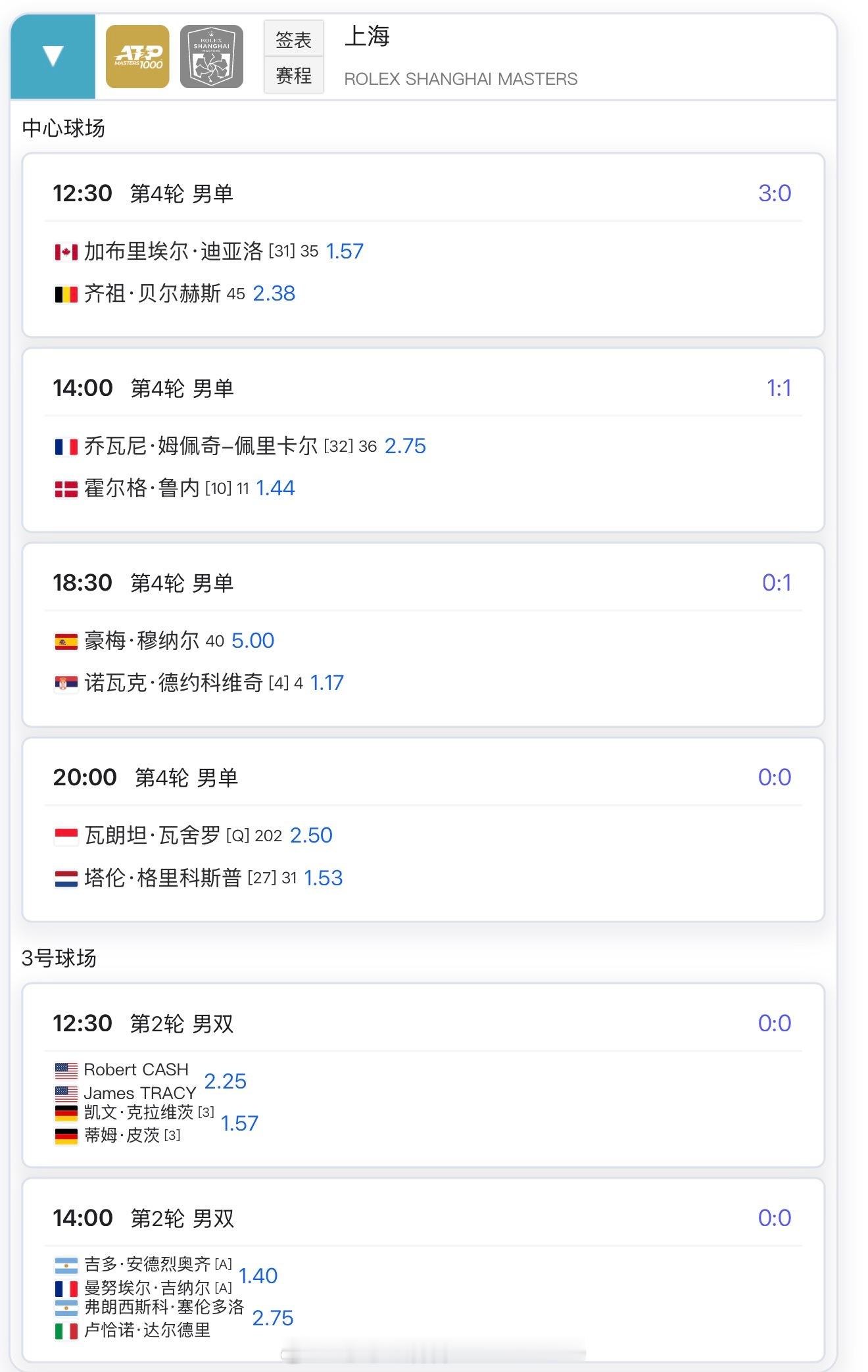 【10.7日比赛赛程】[无聊][无聊][无聊][无聊][无聊]11:00大坂直美