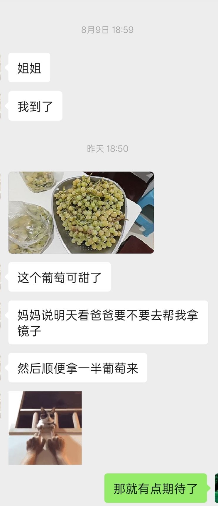 我觉得我的公公算是比较有边界感的一个。今天他和妹妹过来拿镜子，(我给自己买了一个