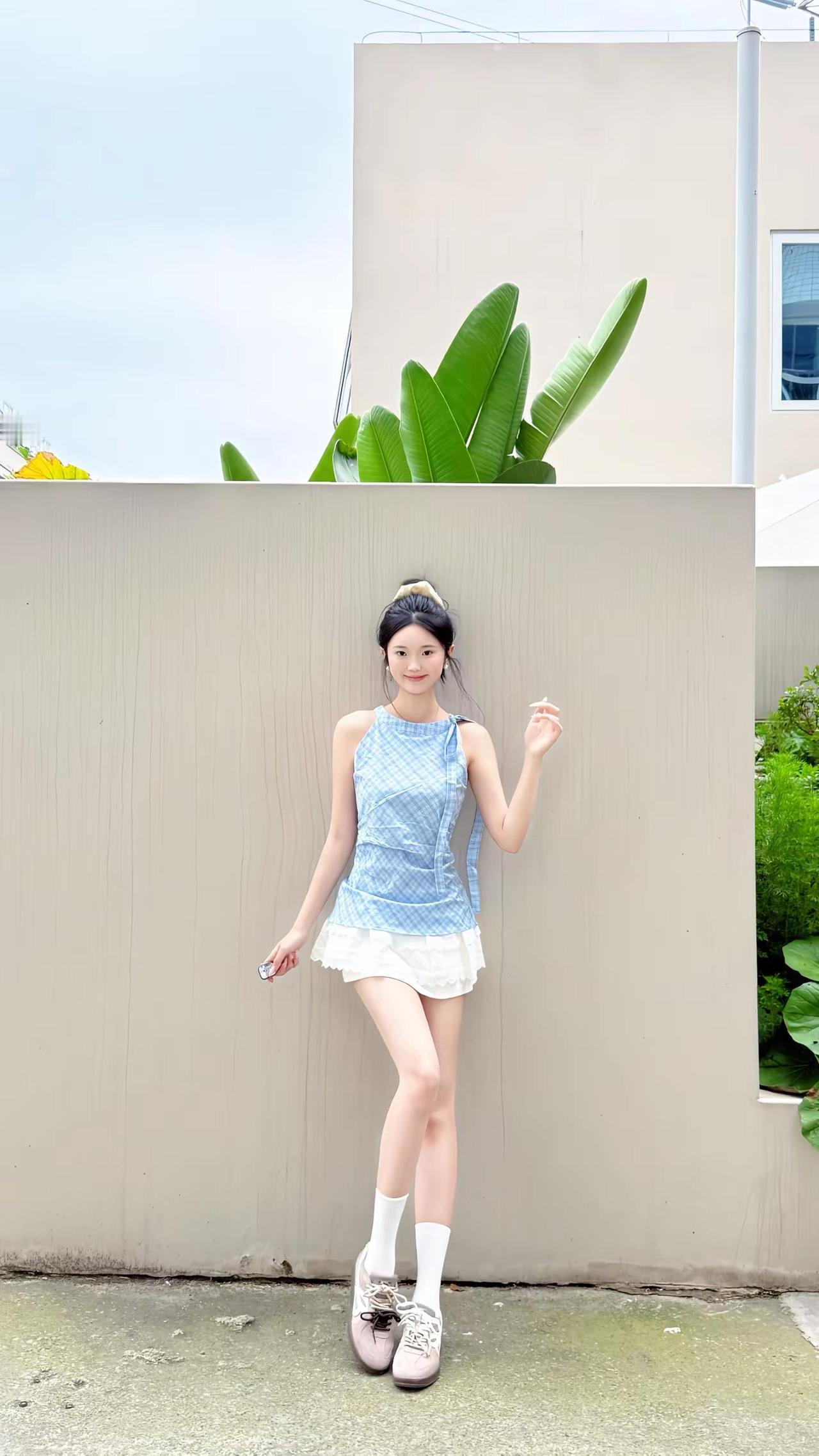 🎐🩵。夏日打卡穿搭 夏季甜美风格 少女感夏日ootd 白色系夏日ootd