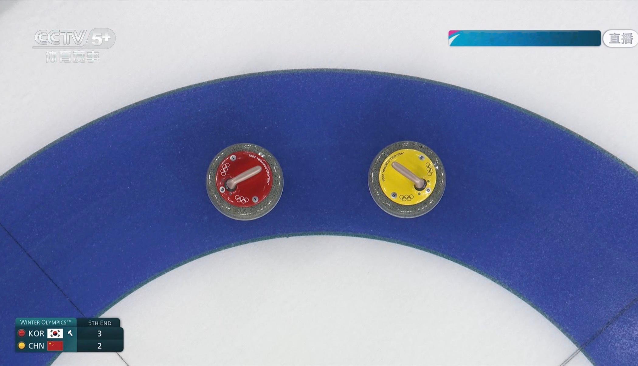 韩国队后手4分，半场7-2领先中国队米兰冬奥会冰壶女子团体赛中国冰壶女队vs韩国