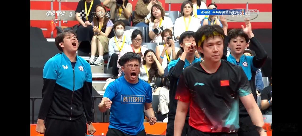 厉害了我的哥

王楚钦先拔头筹！


亚运中国乒乓男团1:0中国台北