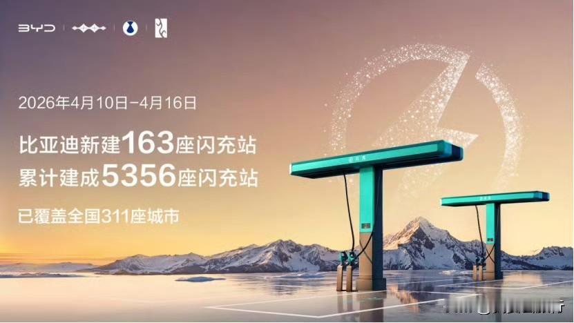 刚看到迪子也太猛了，全面推进闪充网络布局！4月10日—16日仅一周，就建成163