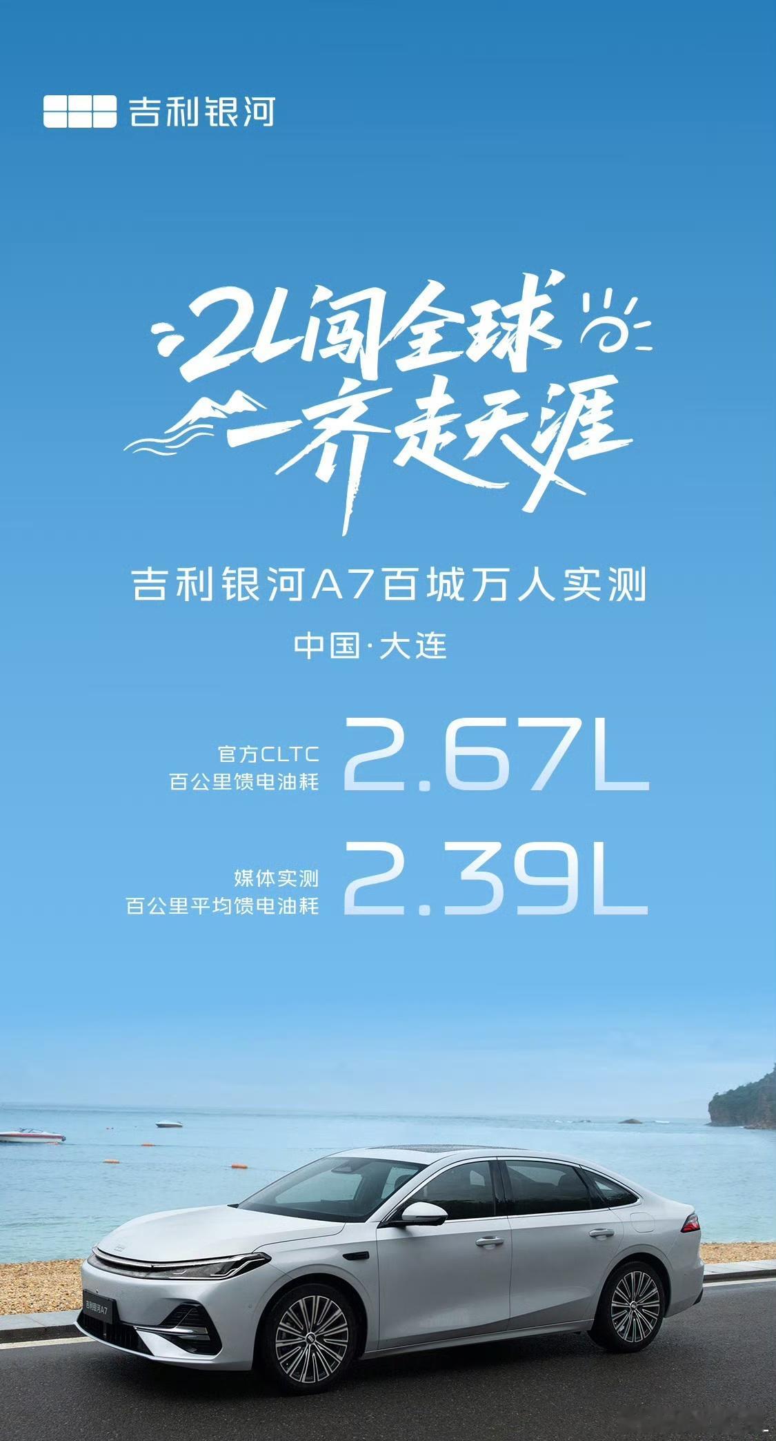 吉利的银河A7，比亚迪秦L，都是主打低油耗的家用轿车。银河A7的CLTC油耗是2