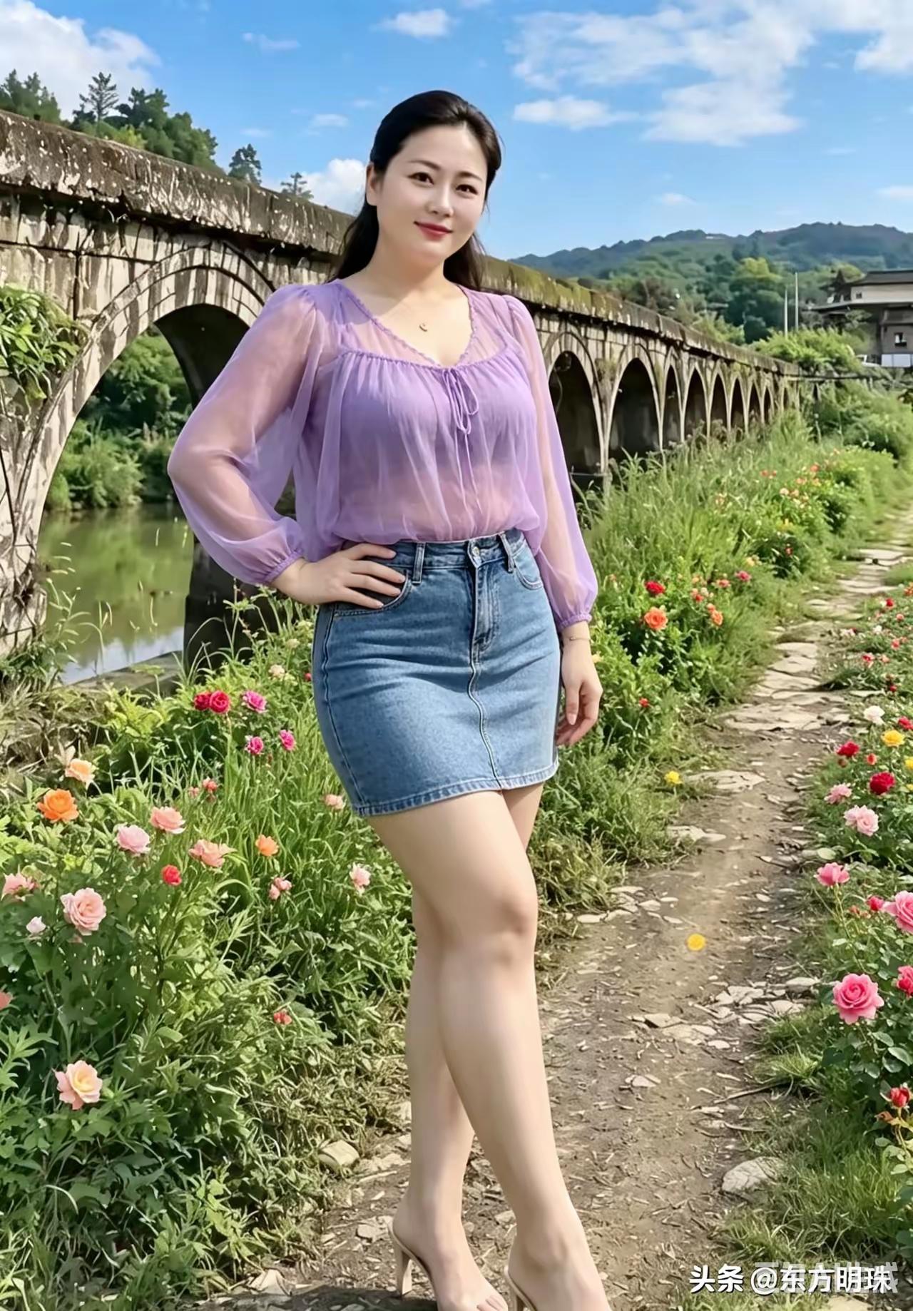 不必扎堆网红景点，藏在乡间的古桥花道才藏着最动人的烟火旧时光。布满青苔的多拱石桥