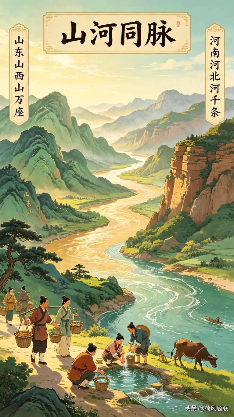 华夏大地地名藏妙对，一山分两省，读来格局瞬间拉满！
 
对联+横批
 横批：山河