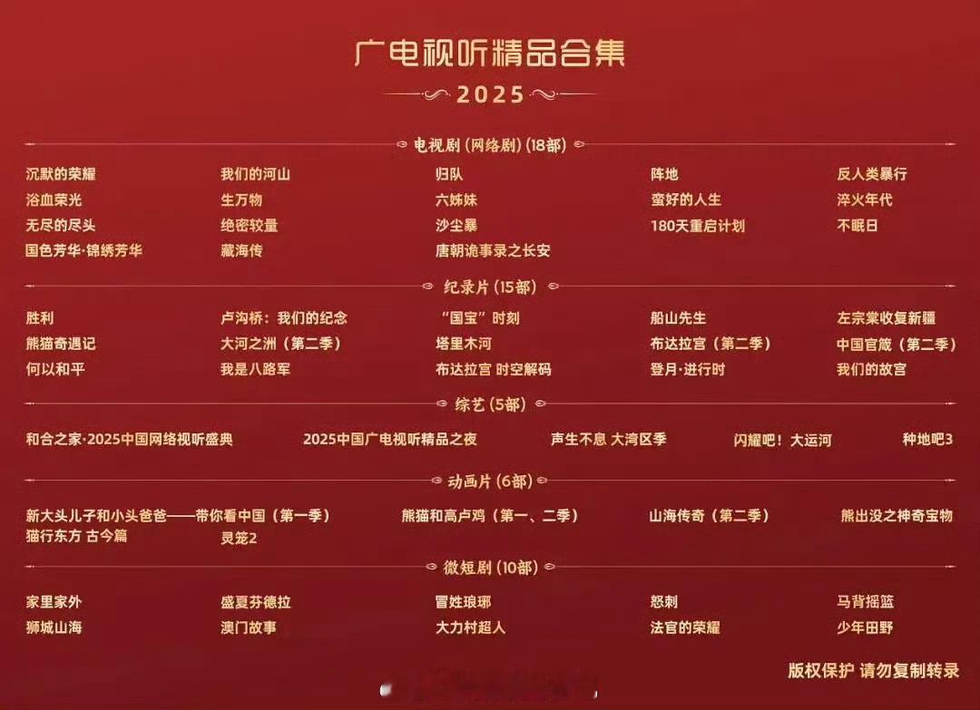 广电视听精品年鉴出来了《生万物》、《藏海传》、《国色芳华》都上榜了。 