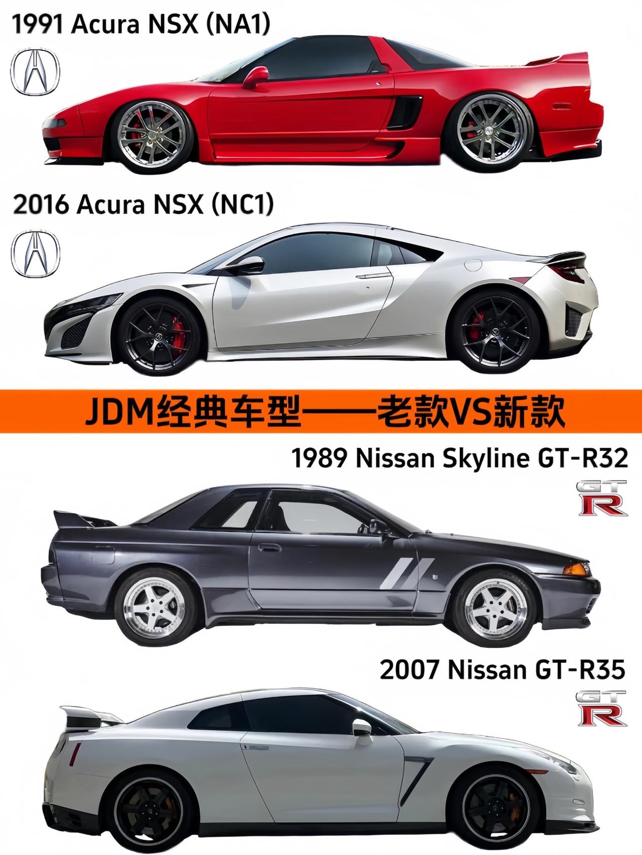 90年代JDM经典车型对比，老款跟新款你更喜欢谁？#jdm #丰田supra #