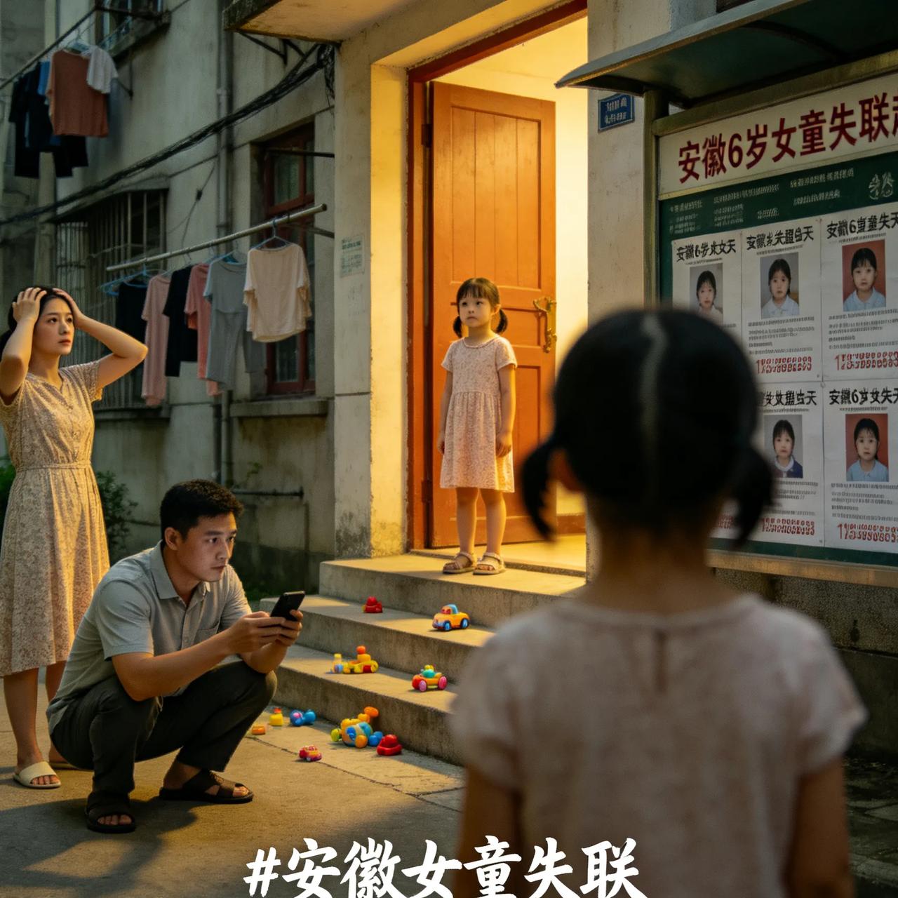 揪心！安徽6岁女童家门口失联超5天，看得人心里发紧。
 
就在自家附近，孩子突然