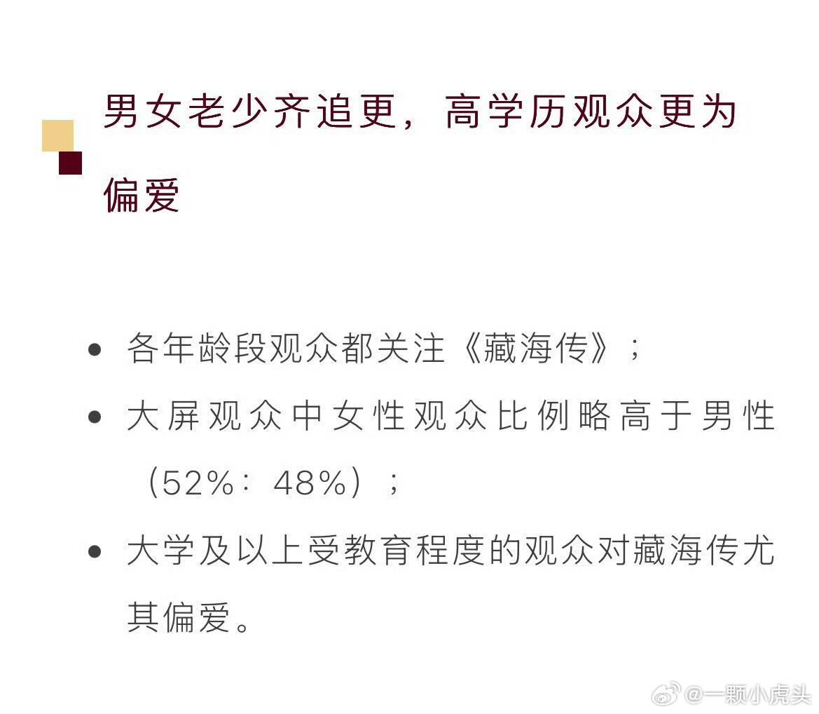 藏海传全民追剧，拿下各个圈层的观众，这才是现象级大爆剧该有的受众画像真正破圈层的