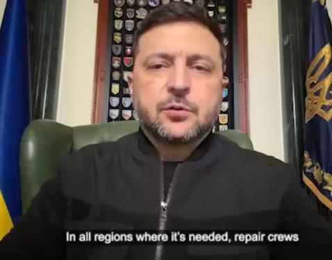 泽连斯基呼吁盟友迫使俄罗斯放弃新的一轮打击

1月28日，泽连斯基在晚间视频讲话