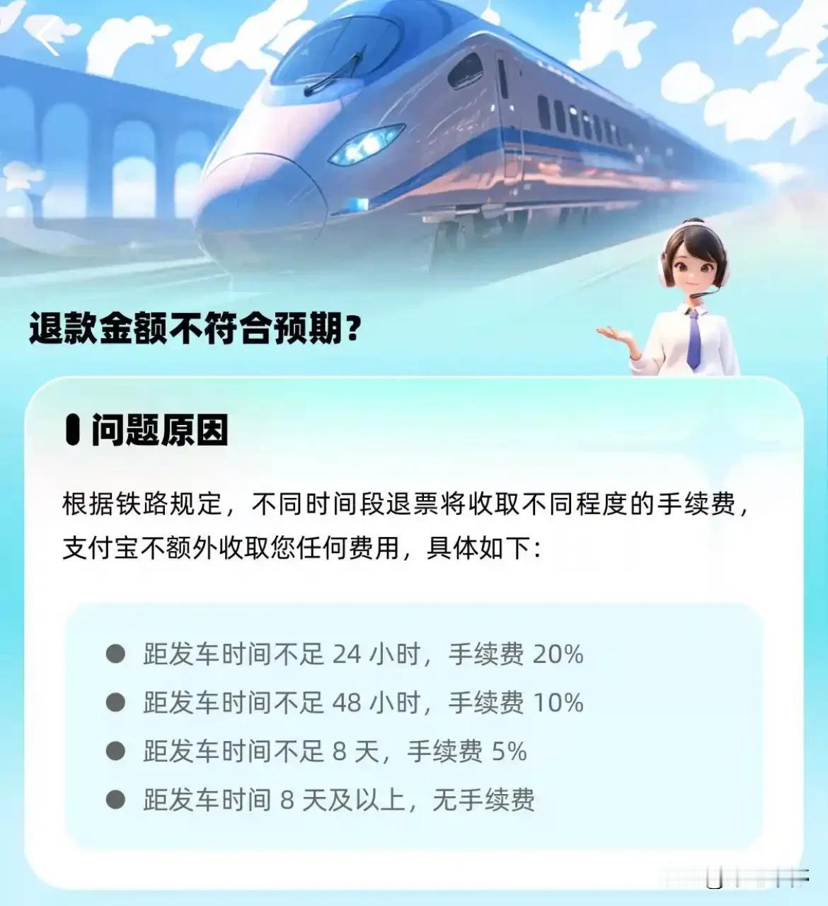 国庆有想退票的宝字，尽量早点退！
我就是因为拖拖拉拉退票，结果扣了百分之二十的钱