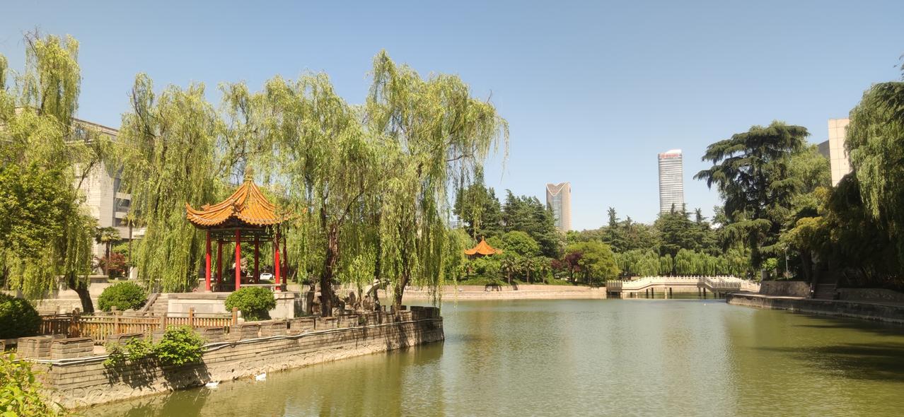 我这周有趣的事：今天到陕西宾馆逛了一圈，风景真不错