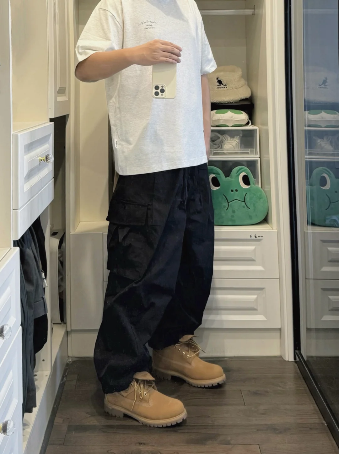 工装长裤｜大黄靴穿搭