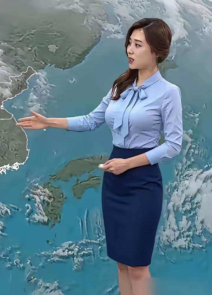 韩国的天气预报，也是一道美丽的风景线，主持人这身材，天气预报节目，不火才怪呢……