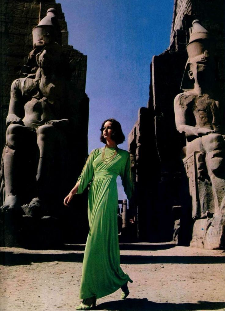 1975，埃及，时尚杂志拍摄 
