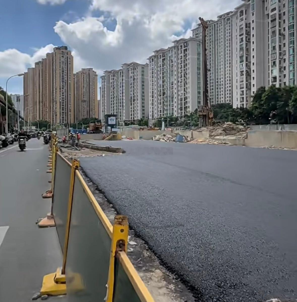 福州地铁2号线马尾延伸段魁岐站永久路面恢复 