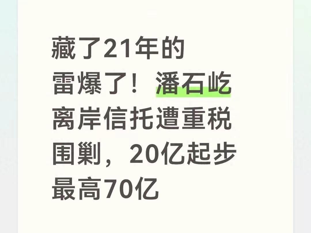呵呵，什么重税围剿？这是多年前的欠账现在必须要还了。欠税新规 潘石屹要缴20-7
