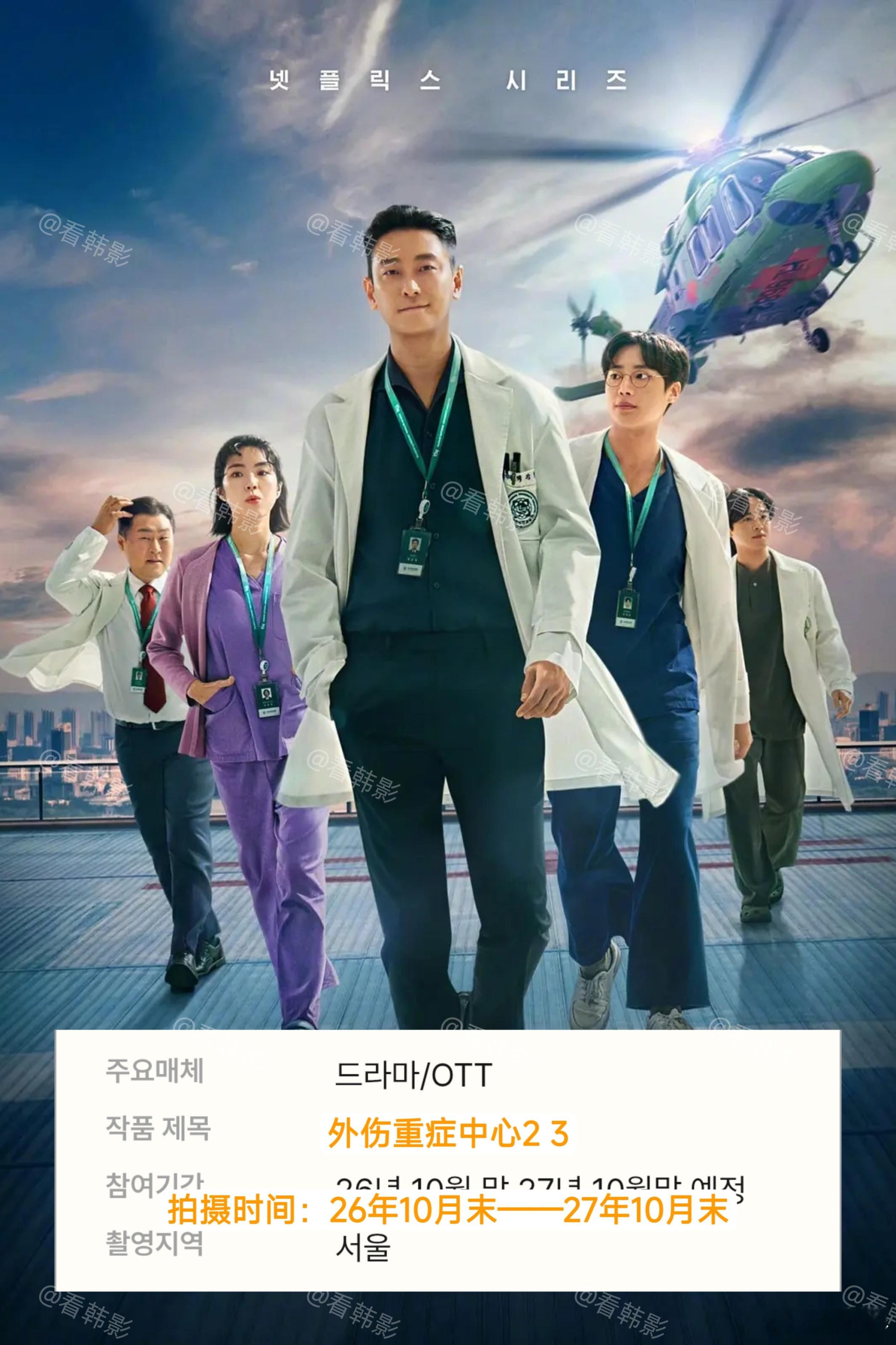 【开机】网飞爆剧续集回归💥 我的天啊外伤重症中心 同时拍第二季第三季，今年10