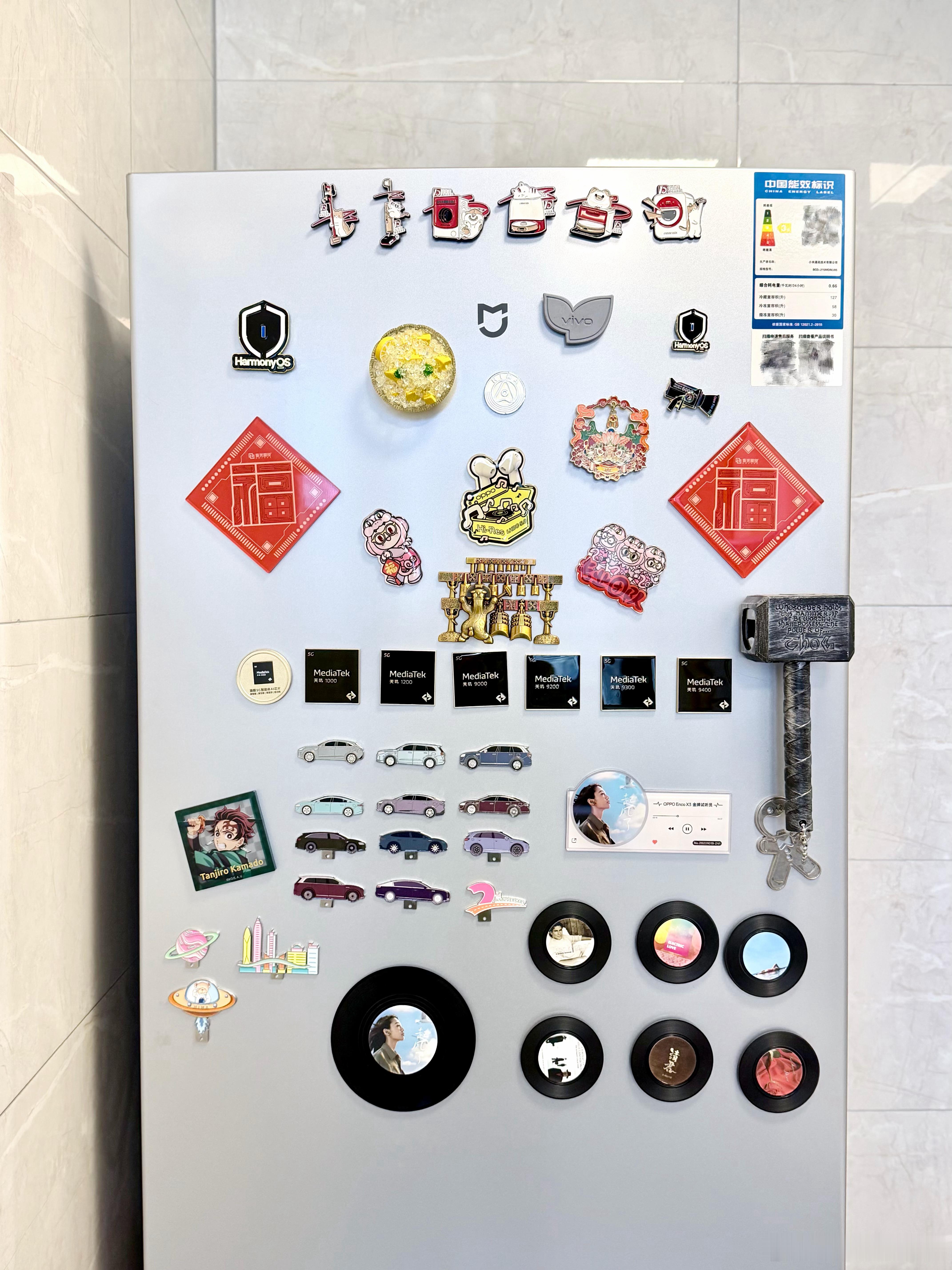 冰箱贴一定要经常挪挪位置说是长时间不挪就会和冰箱贴死融为一体，拿不下来，但我猜绝