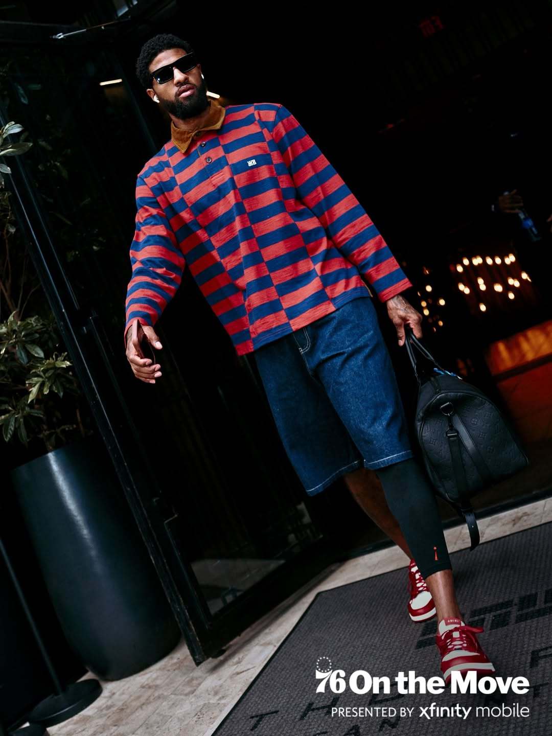 来啦！分享今日份赛前出发球馆时的时尚泡～NBA点赞成金费城76人76人vs马刺