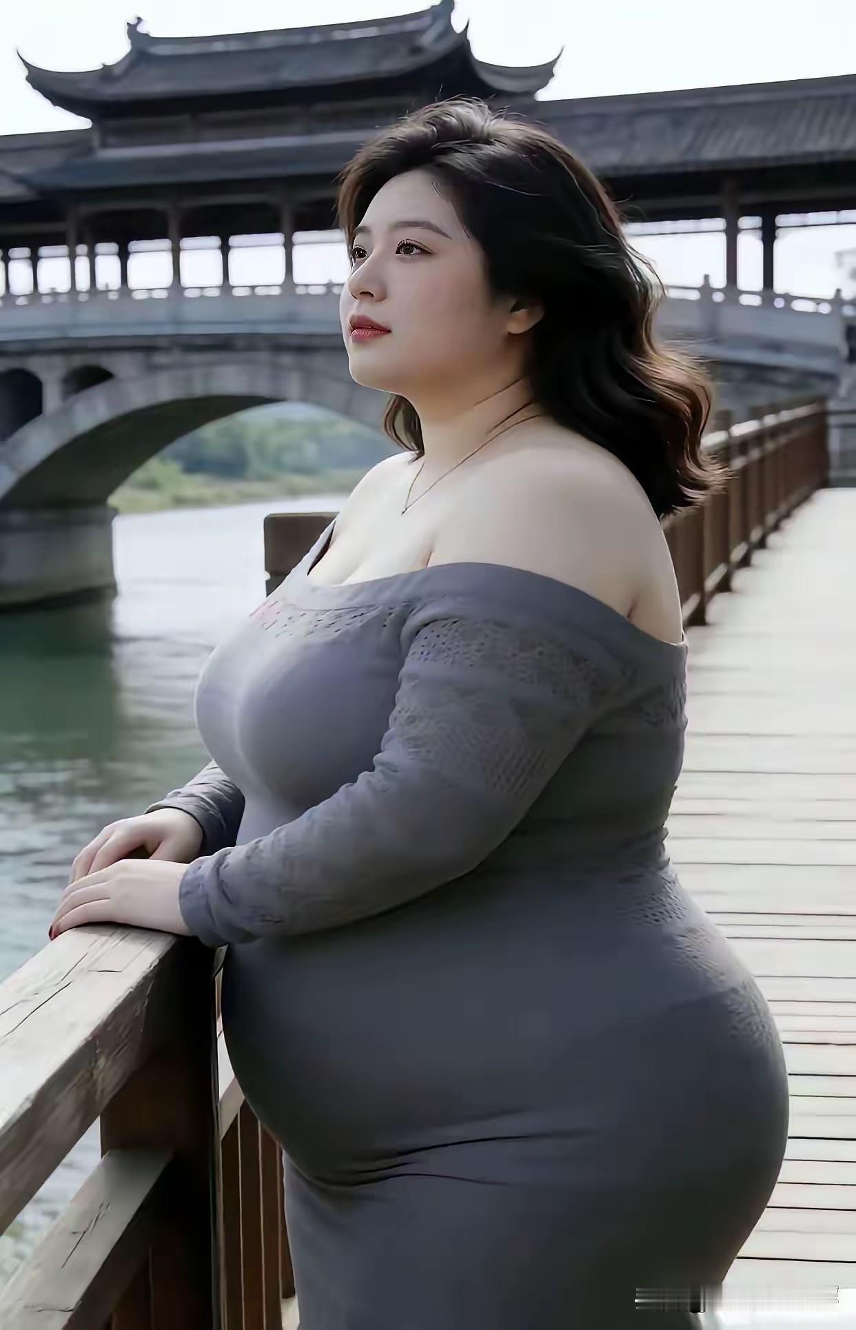 这姑娘是旁人眼里标准的白富美，胖得讨喜又灵动，身形饱满有致，圆滚滚的臀部像敦实的