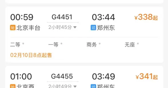 春节假期前一天北京至多地车票已售罄，旅客过几天可抢夜间高铁
