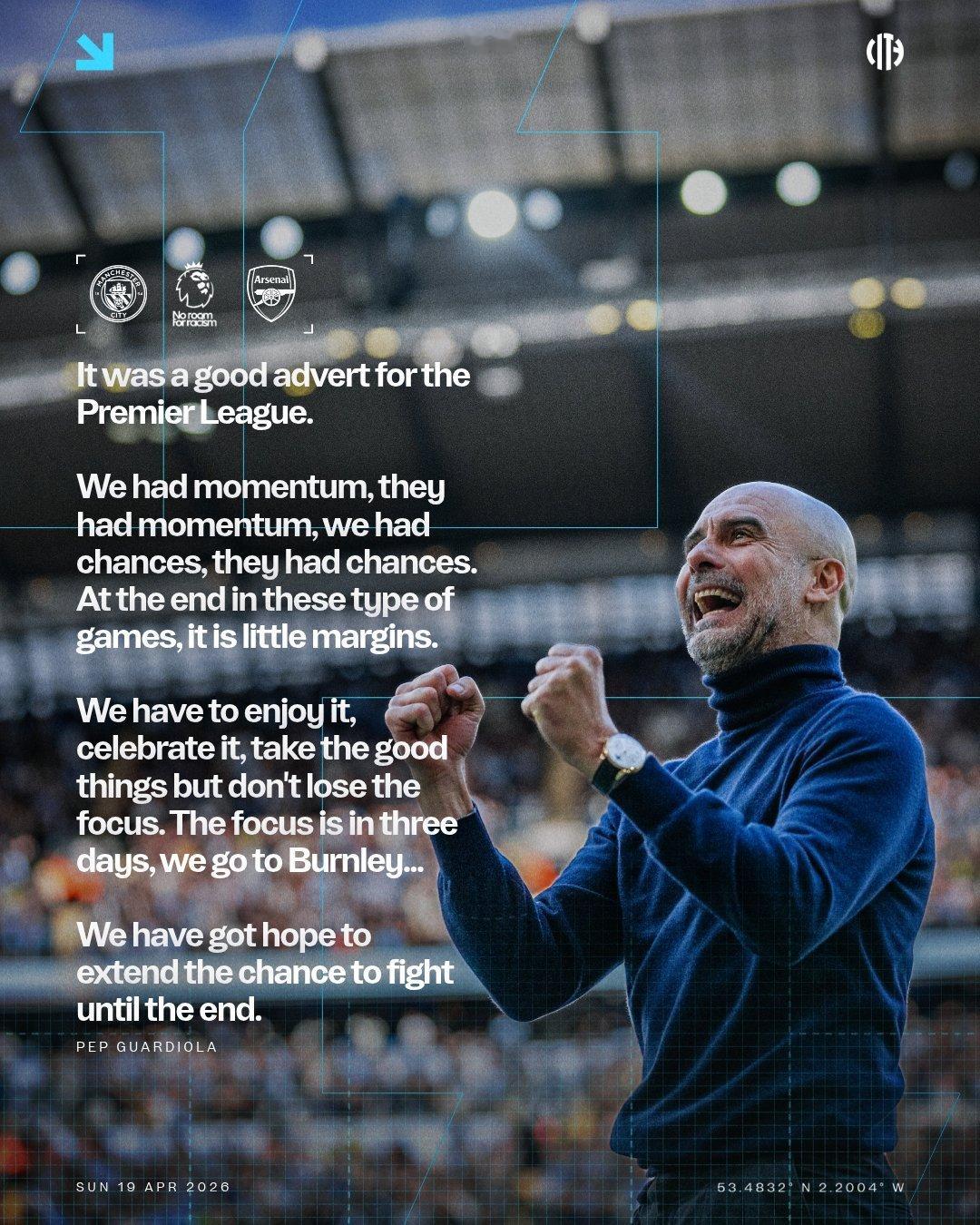 这场比赛很好地展示了英超联赛的魅力。我们有攻势，他们也有攻势；我们有机会，他们也