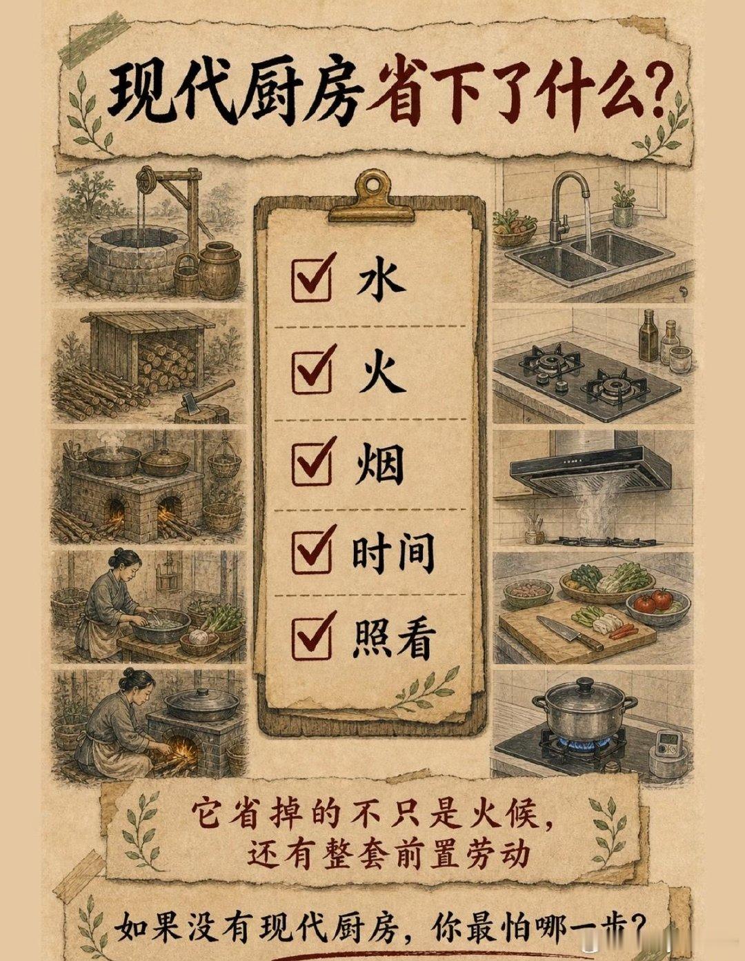 古代人做一顿饭究竟有多累？现在做饭省下了什么？ 