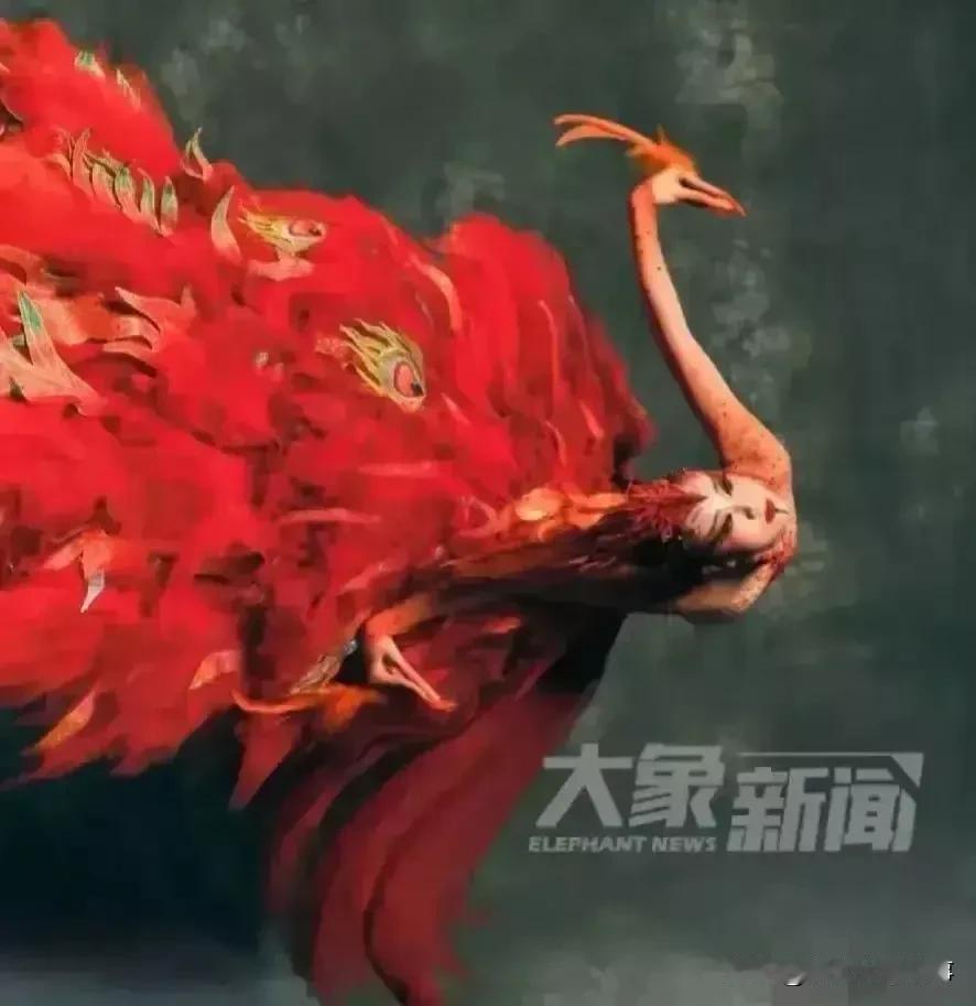 杨丽萍把孔雀舞，演绎得活灵活现，犹如一只真孔雀，在大自然中，自由自在展开五彩缤纷