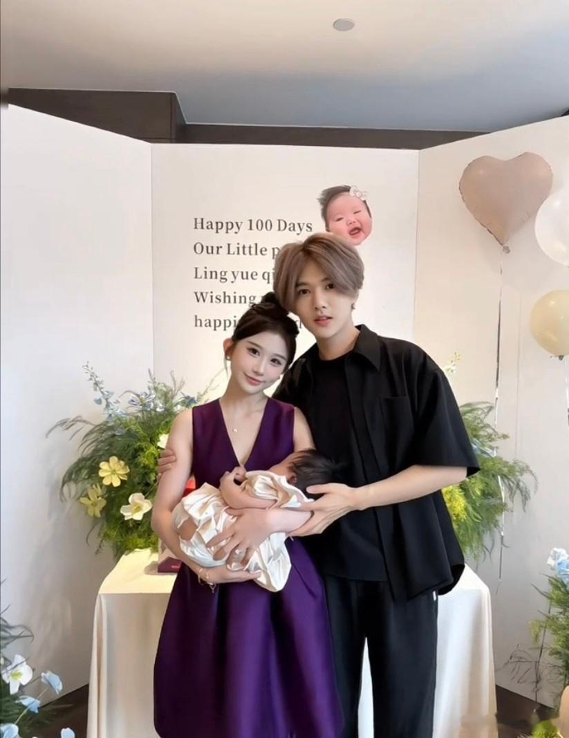 鹿哈晒女儿百天照鹿哈女儿一百天了 鹿哈女儿一百天了 