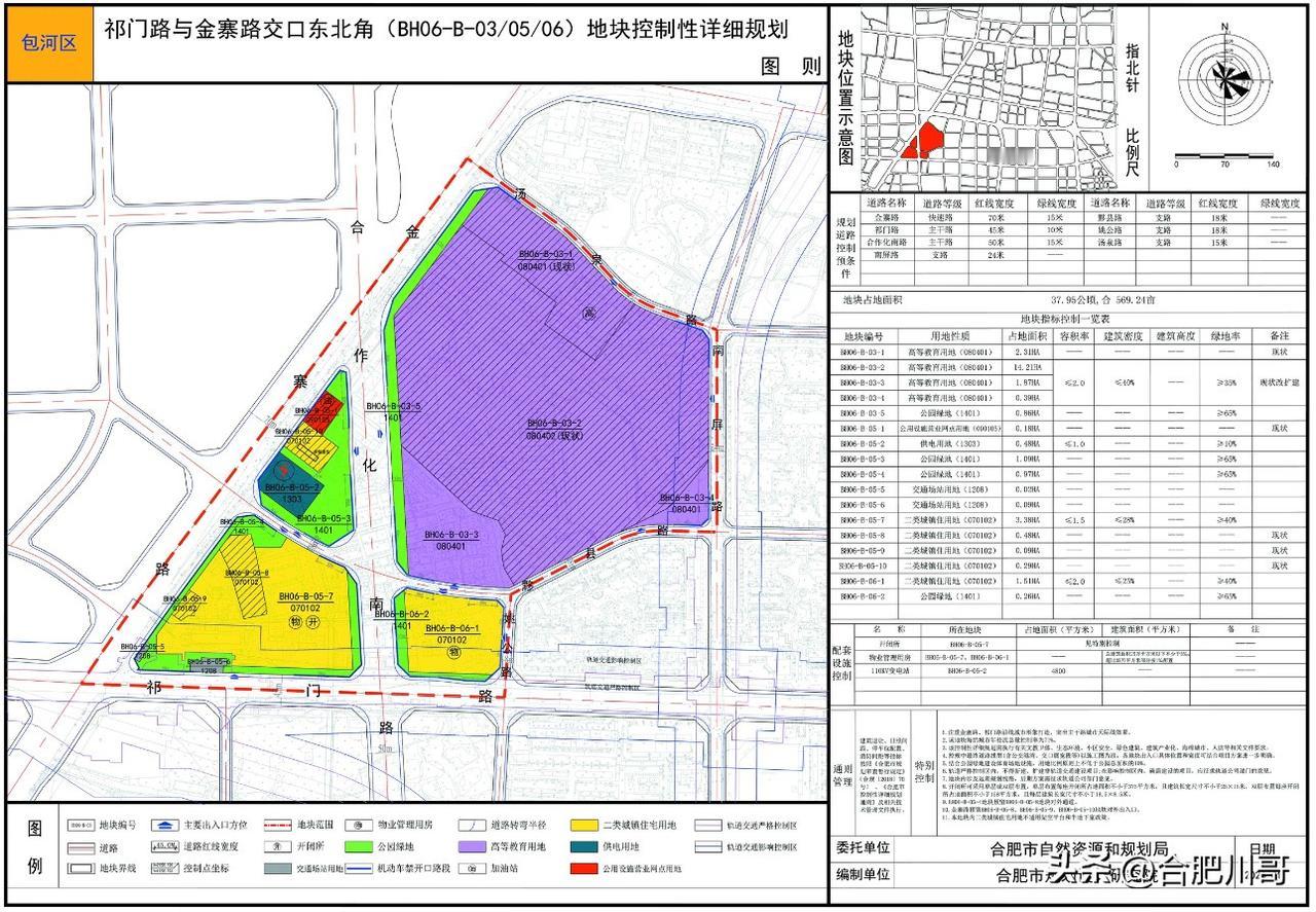 政务东姚公庙片区，新增二宗住宅用地～
位于包河区祁门路与金寨路交口东北角，分别为