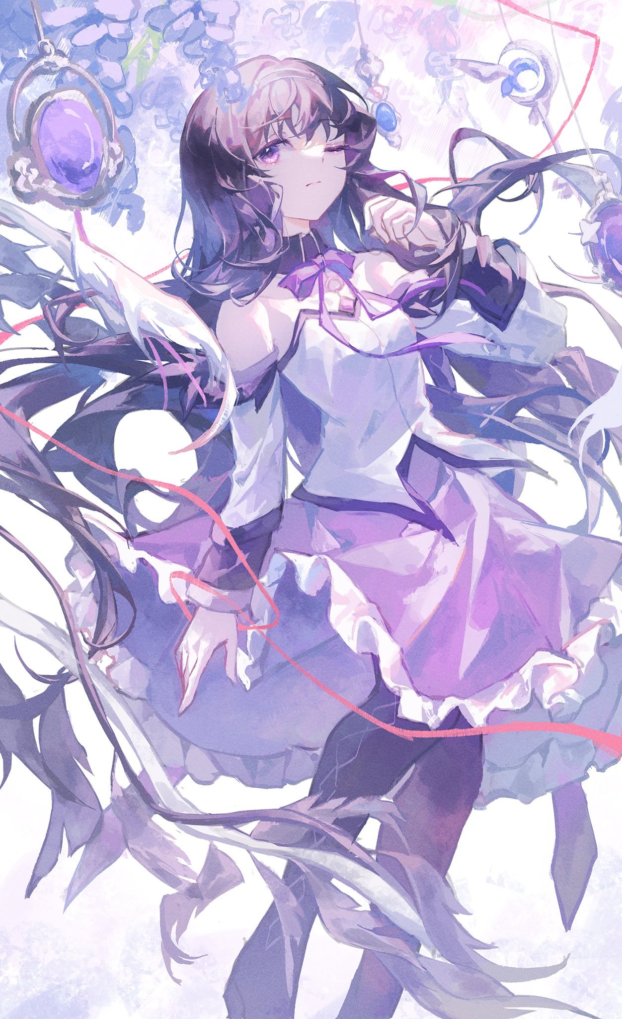 魔法少女小圆动漫仲夏狂欢季 鹿目圆和晓美焰两位仙女好好看哇.[哇]绘：shay_