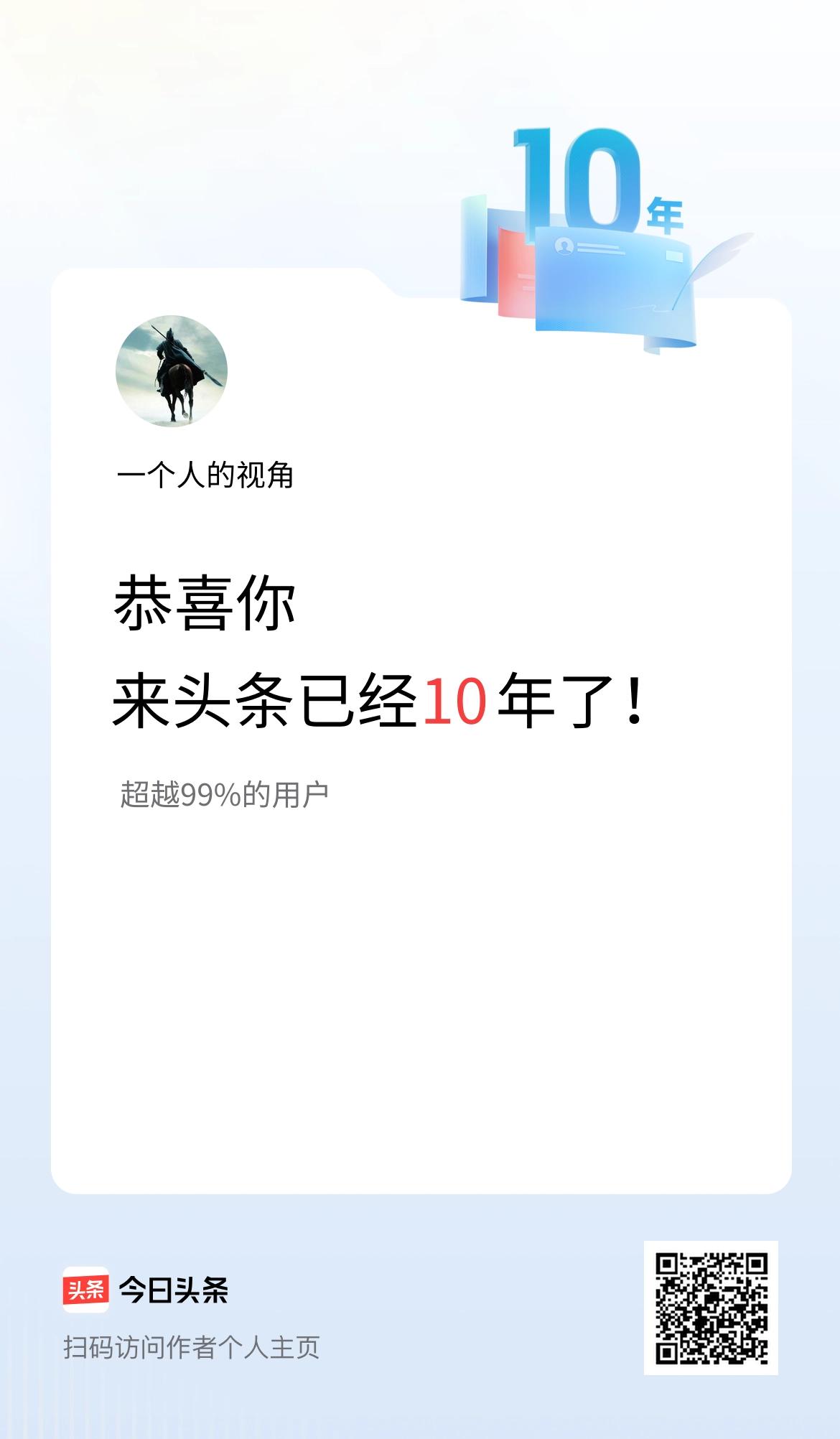 来头条已经10年了！