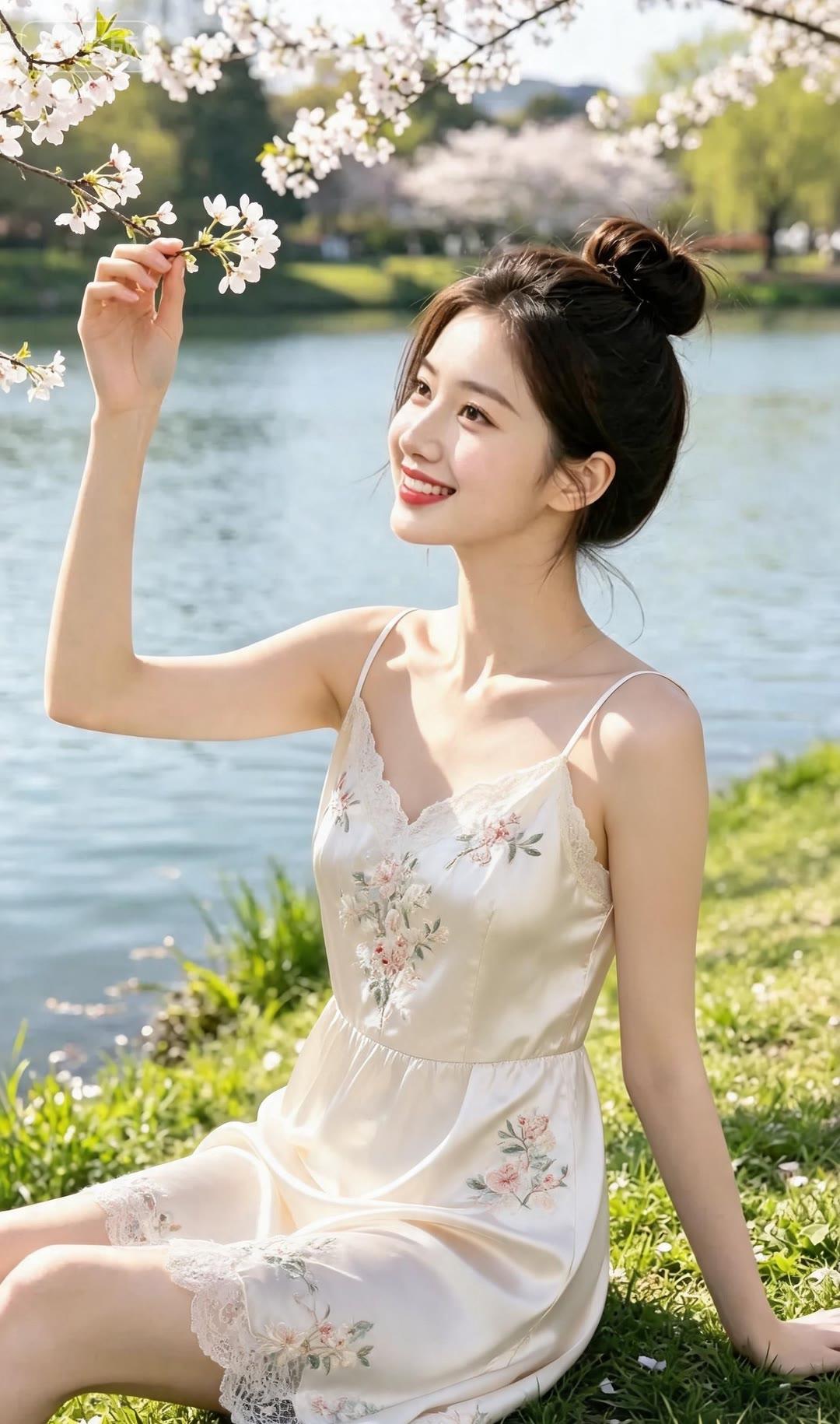 花落人归处，笑语满芳堤。