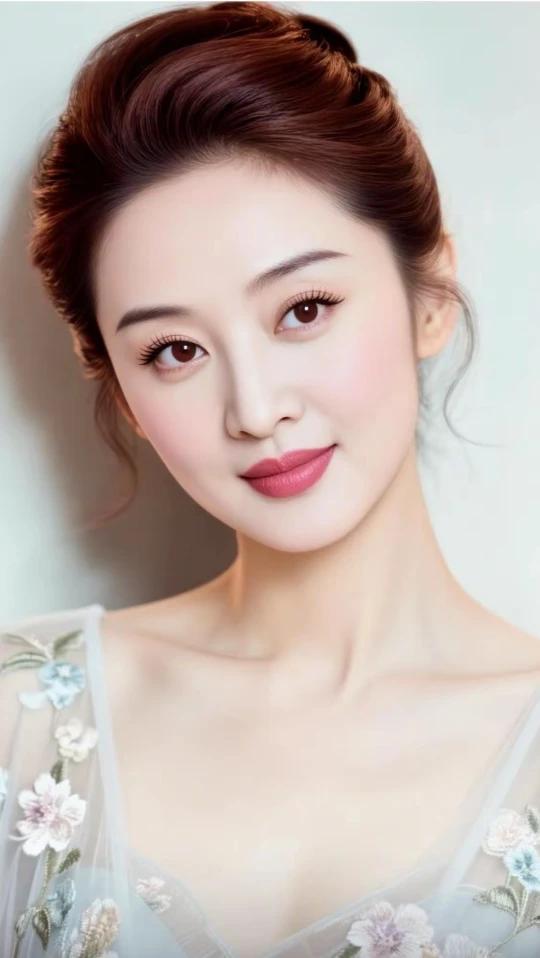 天台风软拂衣轻，
短发明眸笑靥明。
不羡繁华都市景，
返璞归真人清醒。