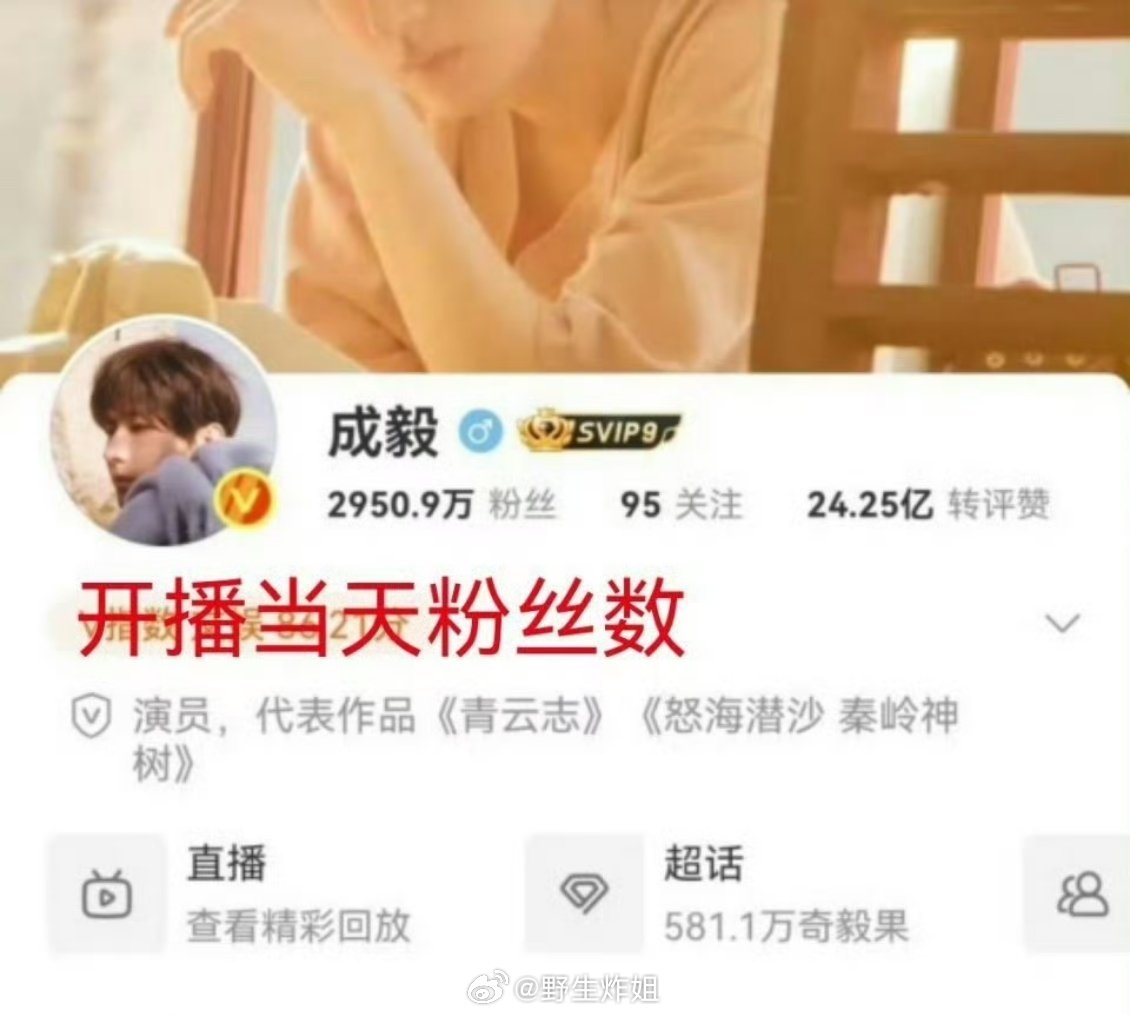 成毅《赴山海》完结以后涨粉6万 ​​​