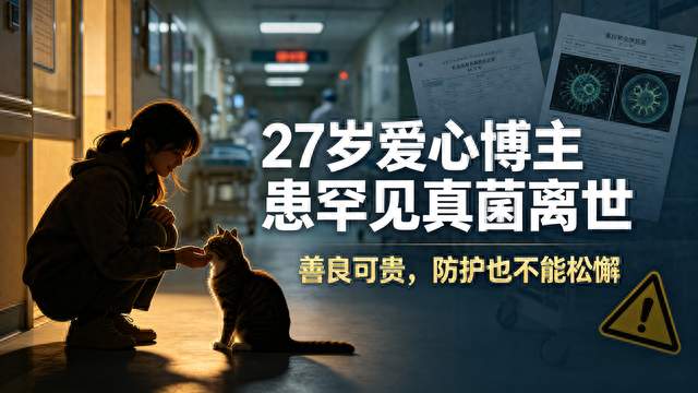 27岁爱心博主救助流浪动物，不幸染上罕见真菌，抢救22天后离世