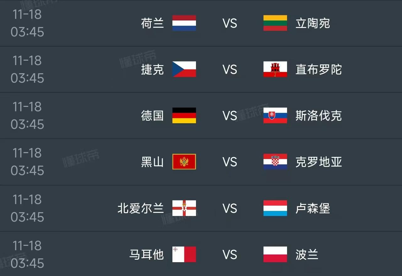 北京时间11月18日03：45，明天欧洲区世预赛小组赛第10轮继续进行，部分赛程