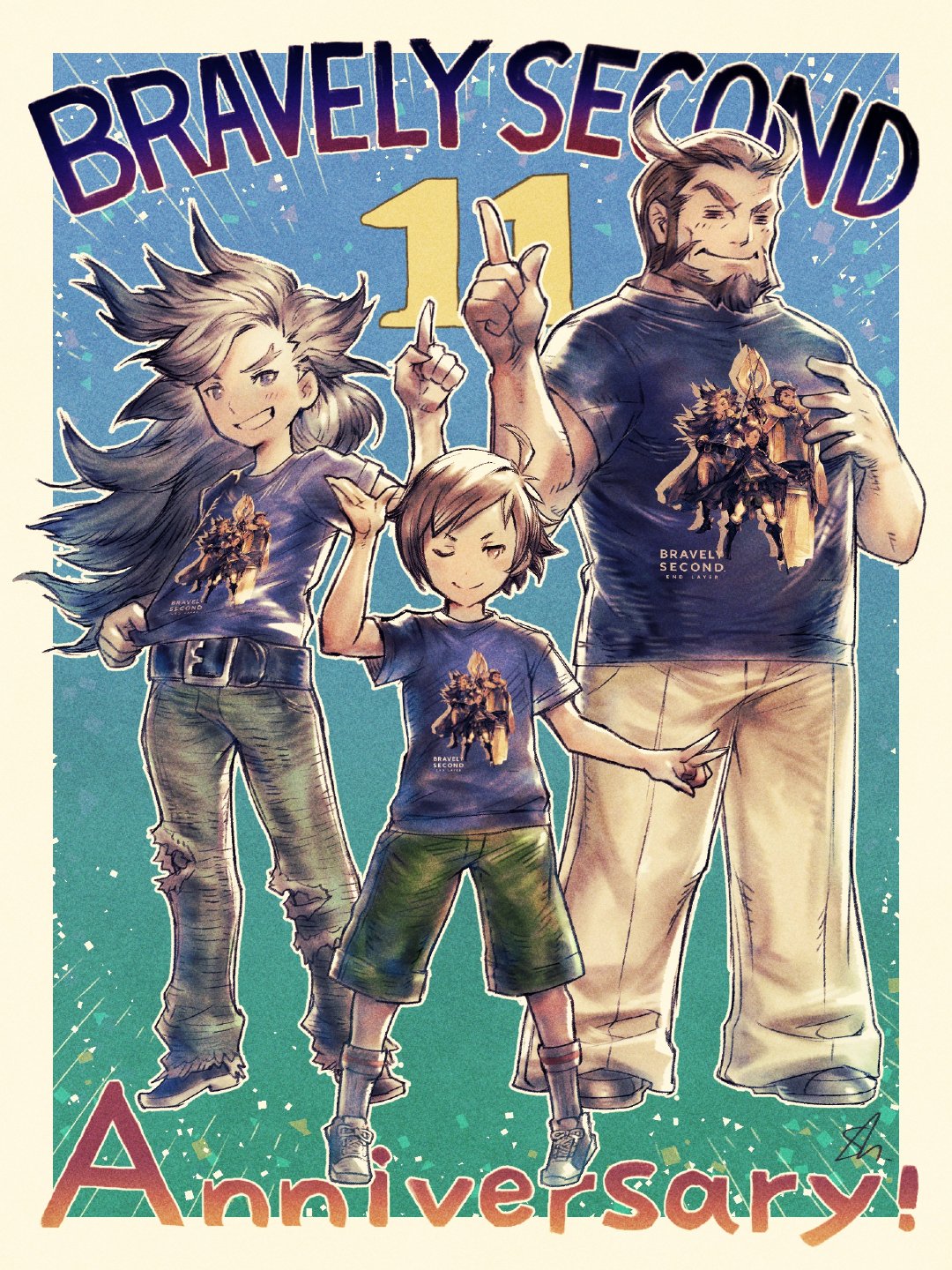 《勇气默示录2 终结次元》发售11周年贺图。勇气默示录