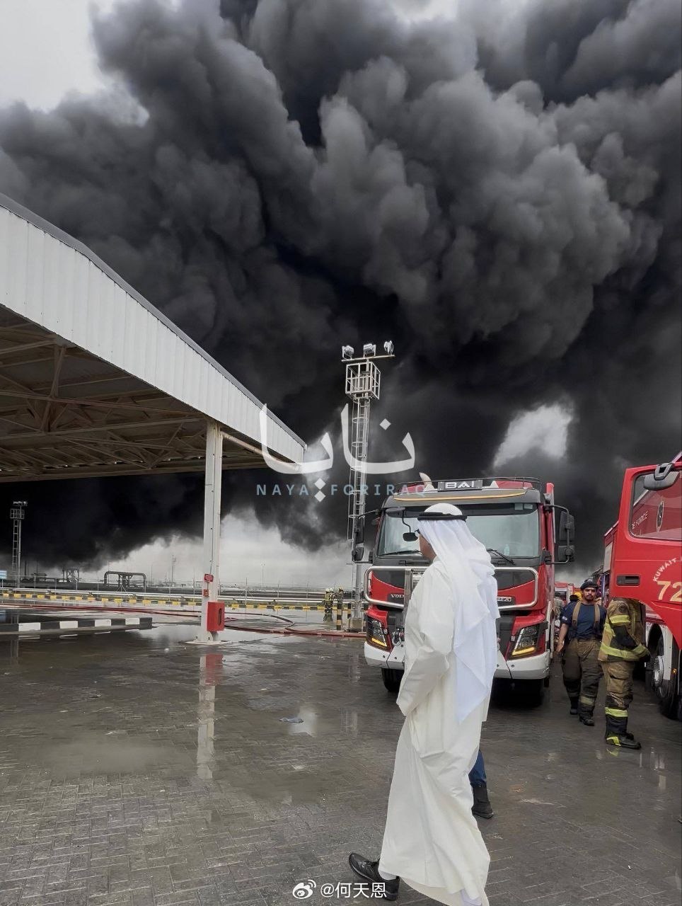 几小时前：伊朗革命卫队大规模袭击特拉维夫的同时，继续对海湾地区美军基地发动袭击，