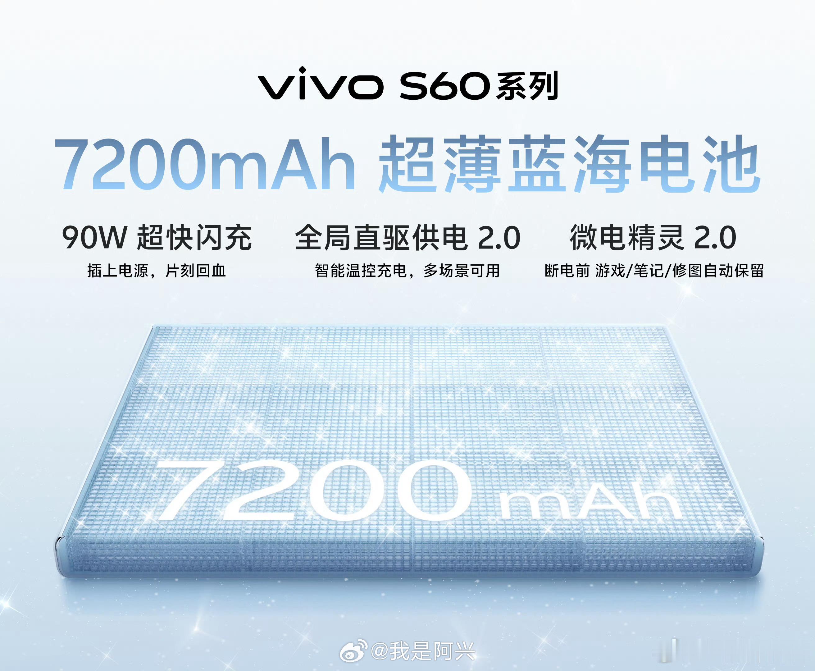 vivo S60继续预热了，超声波指纹，90+7200mAh充电组合，其他外围配