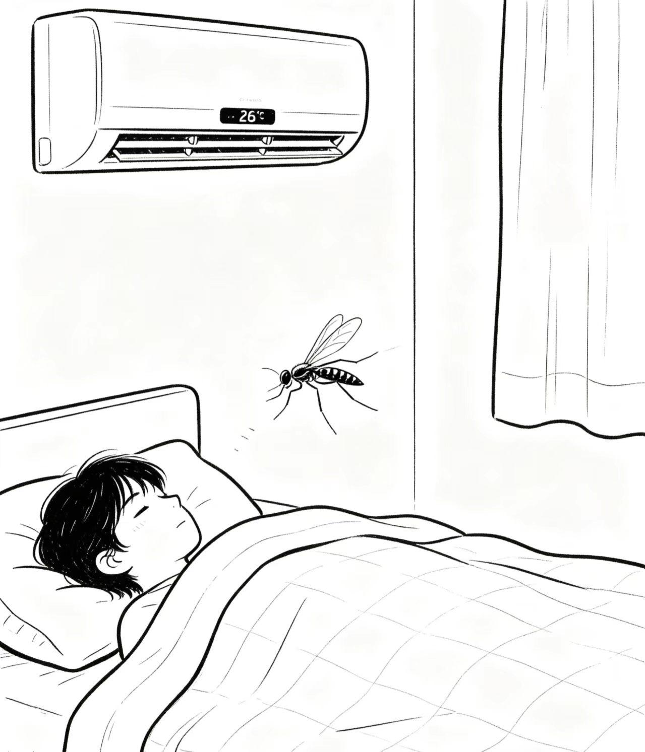 终于有人说明白了：

为什么开空调蚊子就不咬了？

不是蚊子被冻死了，
也不是它