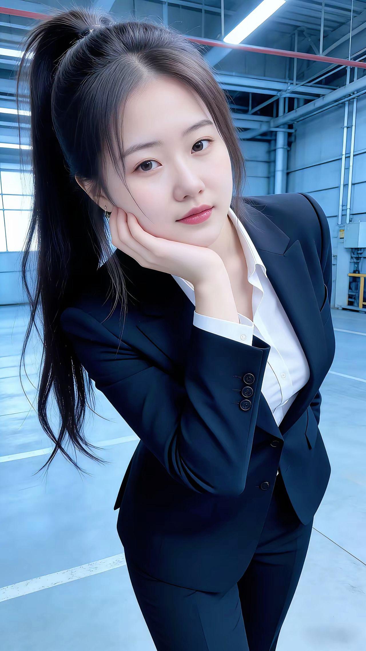 随性穿搭 御姐 随意摆pose