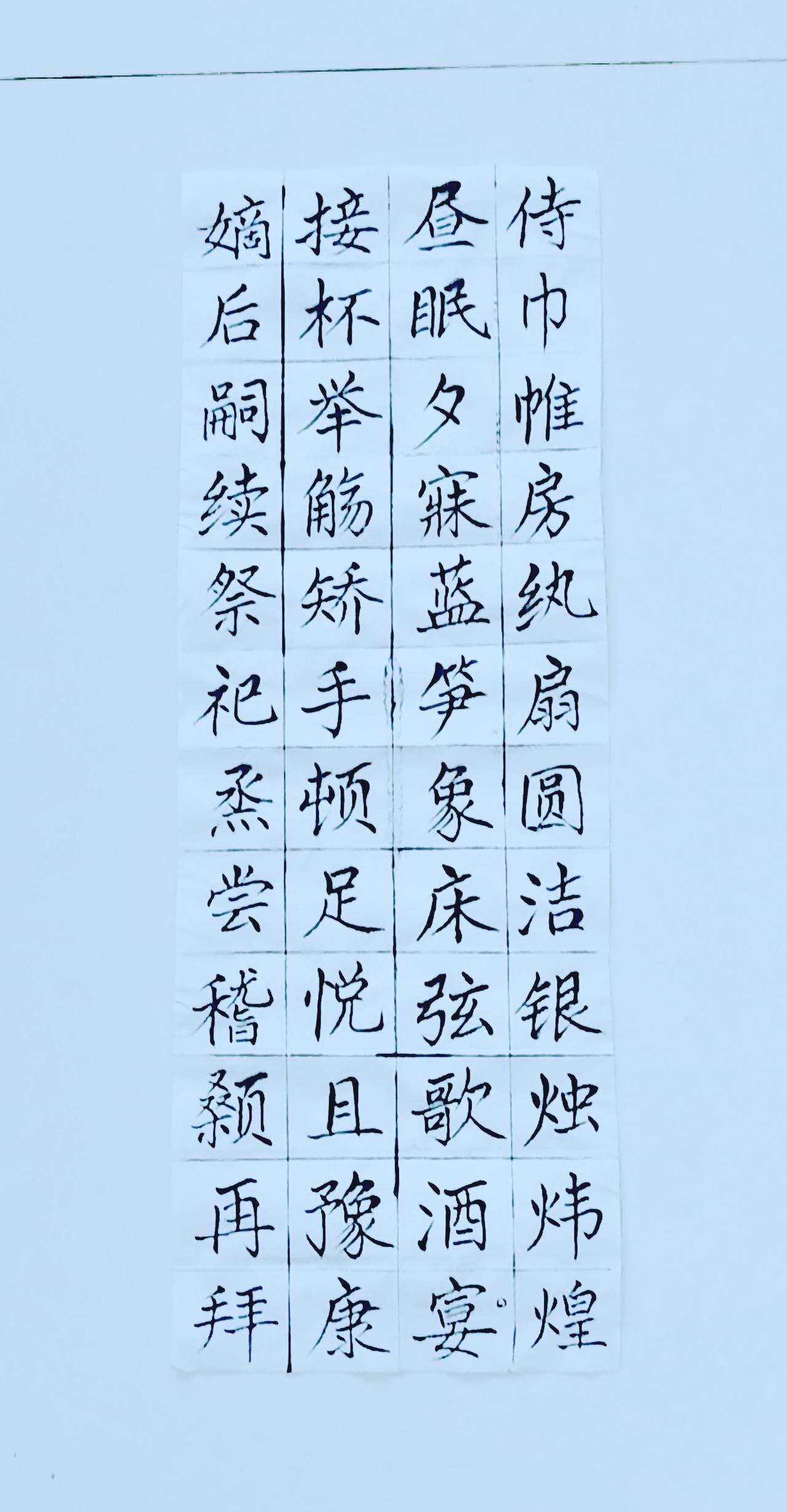 第六十三天《千字文》（18）正楷毛笔练习
