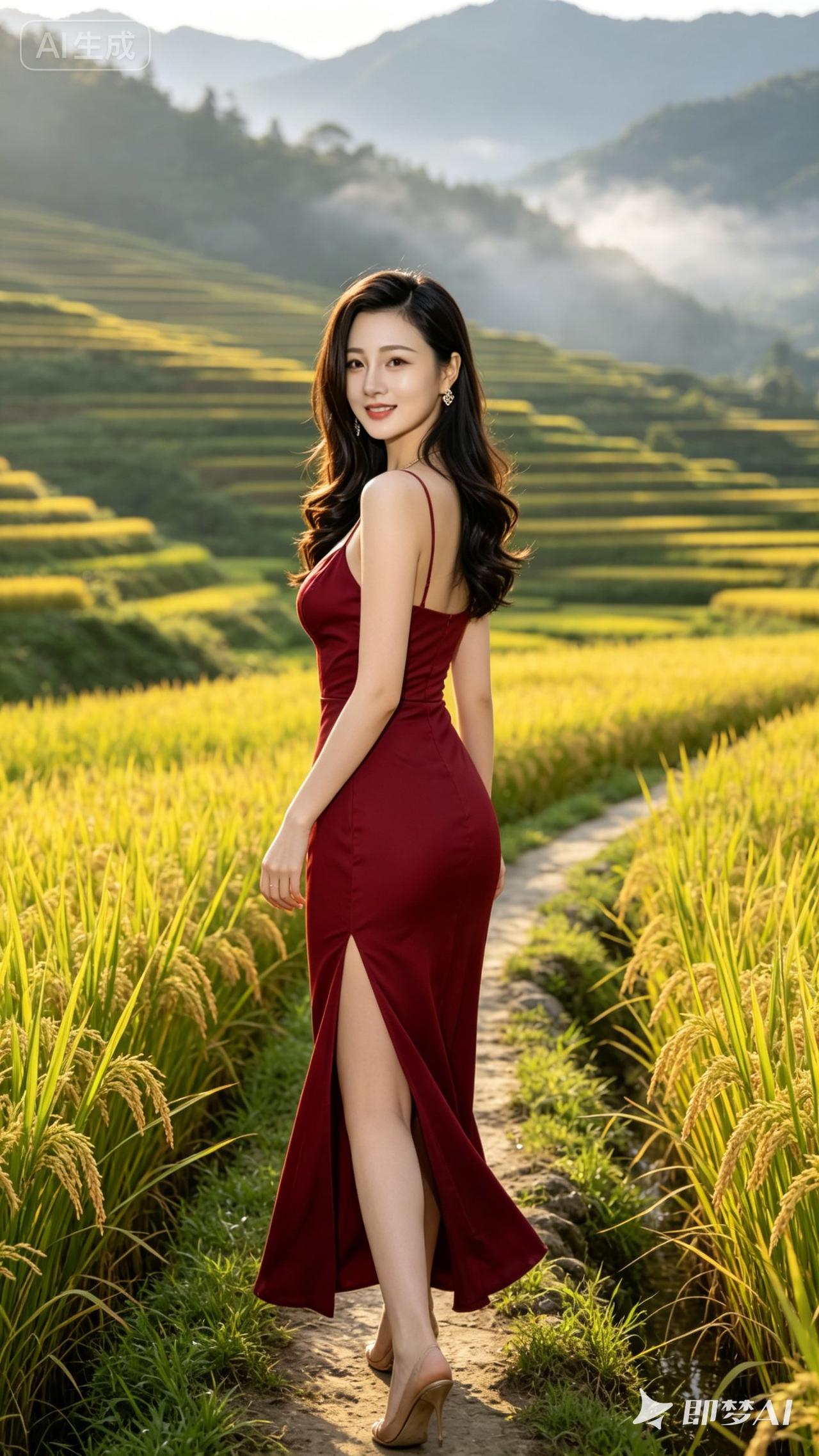 在梯田间漫步，感受大自然的美丽与宁静。