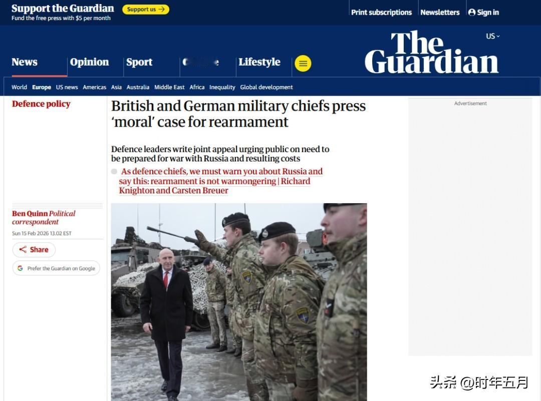 英国和德国军方督促民众为与俄罗斯开战做准备。
▪️多位高级军事指挥官在一篇联合文